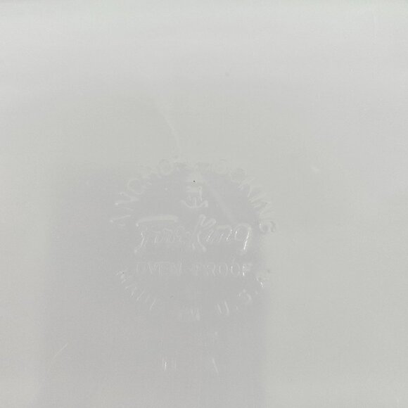 Fire King Anchor Hocking Blue Cornflower White Milk 1.5 QT Casserole Baking Dish - Picture 4 of 16